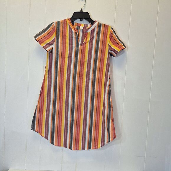 Shein‎ Girls Tunic Dress  11-12Y  Multi-colored Vertical Striped - Picture 1 of 8